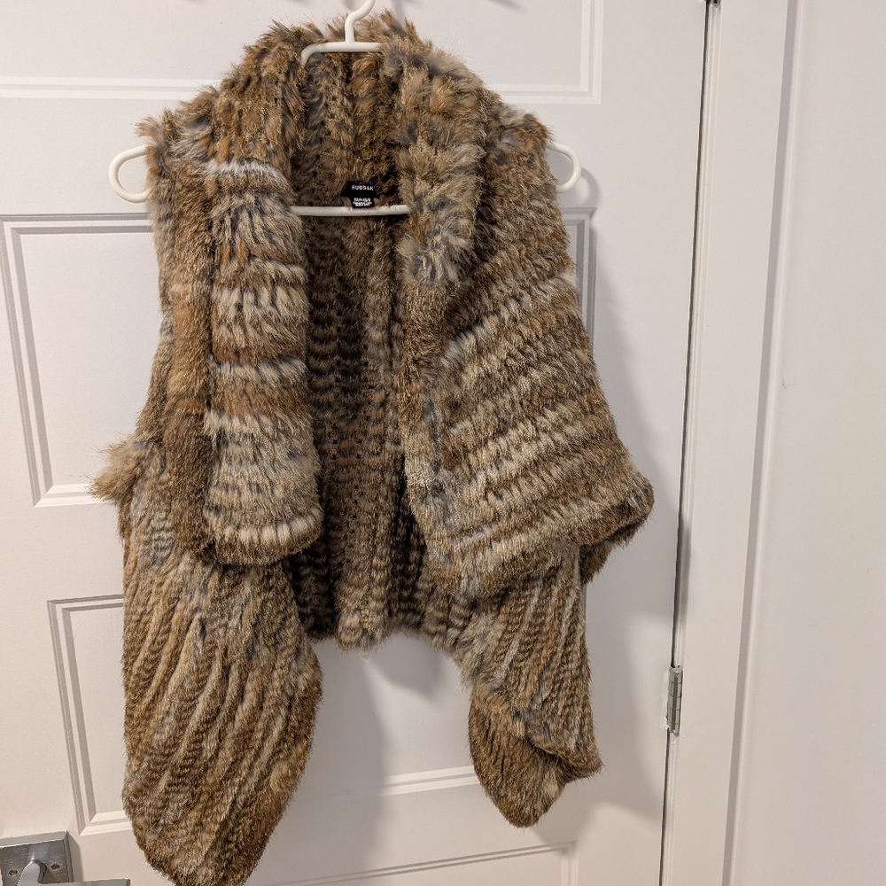Rudsak/Rabbit Fur Vest Sz XS
